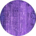 thumbnail image 1 of Ahgly Company Indoor Round Oriental Purple Industrial Area Rugs, 4' Round, 1 of 4