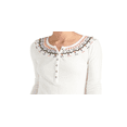 thumbnail image 5 of Lucky Brand Women's Embroidered Thermal Top -White Size Medium, 5 of 6
