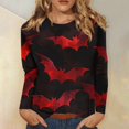 thumbnail image 2 of Suéter de manga larga con cuello redondo y estampado de Halloween informal a la moda para mujer, 2 of 5