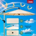 thumbnail image 4 of Sombrilla Tipo Madera Jardin Exterior 2.9m Playa Terraza Beige Jardimex, 4 of 8