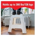 thumbnail image 3 of Foldable Step Stool – Holds Adults up to 300 Lbs, Best for Kitchen & Bathroom – Collapsible, Portable, Lightweight Stepping Stool with Sturdy, Non-Slip Design – White, 15” 15 Inch, 3 of 7