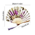 thumbnail image 3 of Classic Silk Folding Fan, Durable Bamboo Rib Hand Fan for Wedding Stage Photography Decor C, 3 of 6