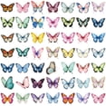 thumbnail image 2 of Pegatinas con forma de mariposa realista, 50 unidades, PET, impermeables, para bricolaje, 2 of 2