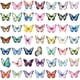 thumbnail image 2 of Pegatinas con forma de mariposa realista, 50 unidades, PET, impermeables, para bricolaje, 2 of 2