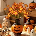 thumbnail image 3 of Gqtwoy Artificial Fall Silk Flowers Bouquet, Realistic Fake Floral Stems, Faux Fall Blooms for Vase Fillers, Halloween Thanksgiving Decor, Mixed Stems for Home Decoration, 3 of 6