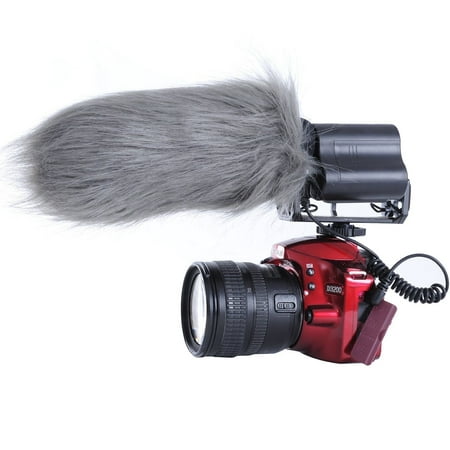 Movo WS3 Furry Outdoor Microphone Windscreen Muff for Large Shotgun Microphones up to 7