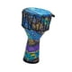 thumbnail image 4 of Tambor de mano africano djembé, instrumento musical de percusión portátil y educativo. Hoja azul, 4 of 9