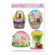 Pack of 12 Easter Candy Decorative Window and Glass Clings