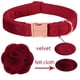 thumbnail image 5 of Collar para perro Aring Pet L Red Velvet Soft con flor, 5 of 6