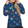 thumbnail image 4 of KLL Dogs Riding Skateboard for Womens Pullover Hoodie with Pocket Hooded Long Sleeve Shirts Sweatshirt for Women-Small, 4 of 7