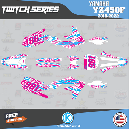 Kalair GFX Graphics Kit for Yamaha YZ450F (2018-2022) Twitch Series Kalair GFX Graphics Kit for Yamaha YZ450F (2018-2022) Twitch Series