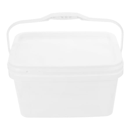 NICEXMAS White Plastic Paint Bucket with Handle and Lid Durable PP Material for Home Storage Use