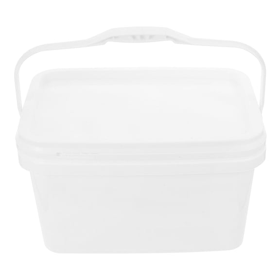 NICEXMAS White Plastic Paint Bucket with Handle and Lid Durable PP Material for Home Storage Use