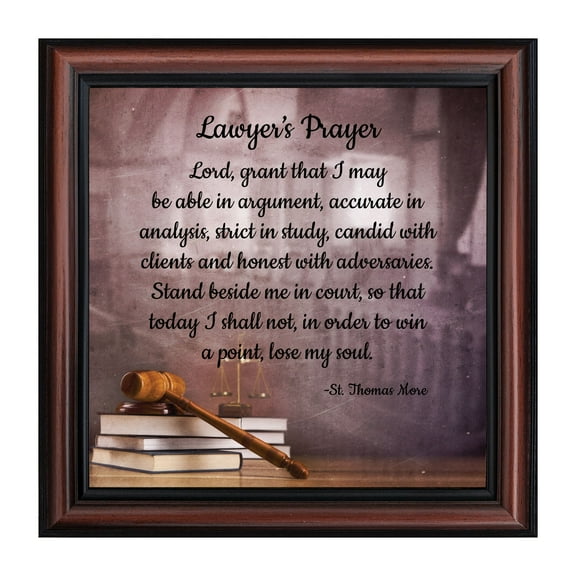 Law School Gifts for Lawyer, Lawyer Gifts for Women, Law Office Art, Attorney Gifts for Men, Gift for Law Student, Law school Graduation Gifts, St Thomas Moore Lawyer's Prayer Office Decorations, 8738