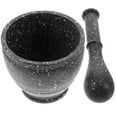 thumbnail image 2 of ELAYARD 1Set Large Capacity Black Pestle Set Grinding Bowl for Home Seasoning and Sauce, 2 of 7