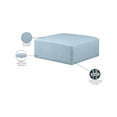 thumbnail image 2 of Meridian Furniture Cube Light Blue Vegan Leather Ottoman, 2 of 6