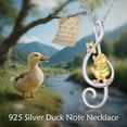 thumbnail image 6 of XATENJE  Duck Necklace 925 Sterling Silver Music Note Animals Pendant Duck Jewelry Gifts for Women, 6 of 6