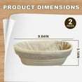 thumbnail image 4 of COSANO 10 inch  2 Pack Oval Banneton Basket, Handmade Sourdough Bread Baking Supplies, Banneton Bread Proofing Basket For Sourdough Bread, Amazing Baking Molds - Perfect Baking Gifts for Family, 4 of 7