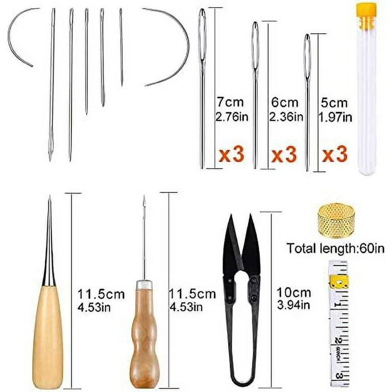 28pcs Leather Sewing Kit, Leather Working Tools And Supplies, Leather  Working Kit With Large-eye Stitching Needles, Waxed Thread, Leather  Upholstery R