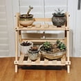 thumbnail image 3 of Wooden Storage Rack, 2-Layer Desktop Storage Rack, Ladder-Shaped Desk Display Rack, Desktop  Storage Rack, 3 of 7