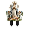 thumbnail image 2 of sruoe Garden Statues for Outside, Decoration Ground Insert, Fairy Flower Pot Decor, Flat Acrylic Patio Decor, Bohemian Garden Statue, Outdoor Lawn Ornament for Home and Yard, 2 of 8