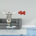 thumbnail image 2 of Escultura Tribal De Cabeza De Toro Para Colgar En La Pared, Con Abanico De Papel Para Año Nuevo Chino, Adorno De Bendición Para Oficina, Casa De Campo, Dormitorio, Celebración Del Festival, 2 of 8