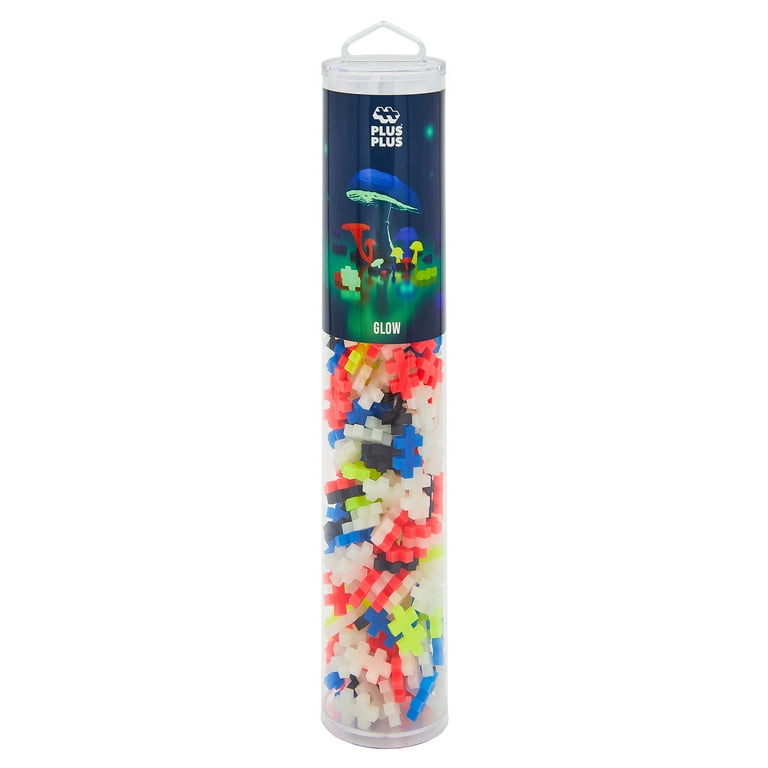 Plus-Plus Educational STEM Toy: 240 Piece Glow-In-The-Dark Mix