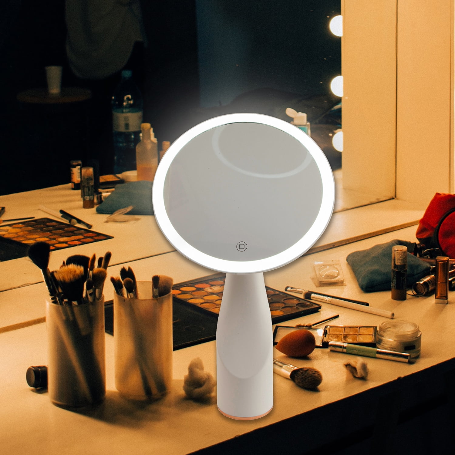 Costyle Lighted Makeup Mirror with Portable 5X Magnifying Small Vanity