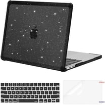 MOSISO Compatible with MacBook Pro 13 inch Case M2 2025-2016 A2338 M1 A2251 A2289 A2159 A1989 A1708 A1706, Anti-Cracking Heavy Duty Glitter TPU Bumper Hard Case&Keyboard Cover&&Screen Film,