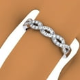 thumbnail image 3 of Dazzlingrock Collection 0.23 Carat (ctw) 14K Round White Diamond Bridal Wedding Band Swirl Ring 1/4 CT, White Gold, Size 5, 3 of 3