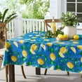 thumbnail image 5 of Mediterranean Zest Lemon Print 52 x 70 Inch Rectangle Vinyl Tablecloth Flannel Backed Tablecloth, 5 of 8