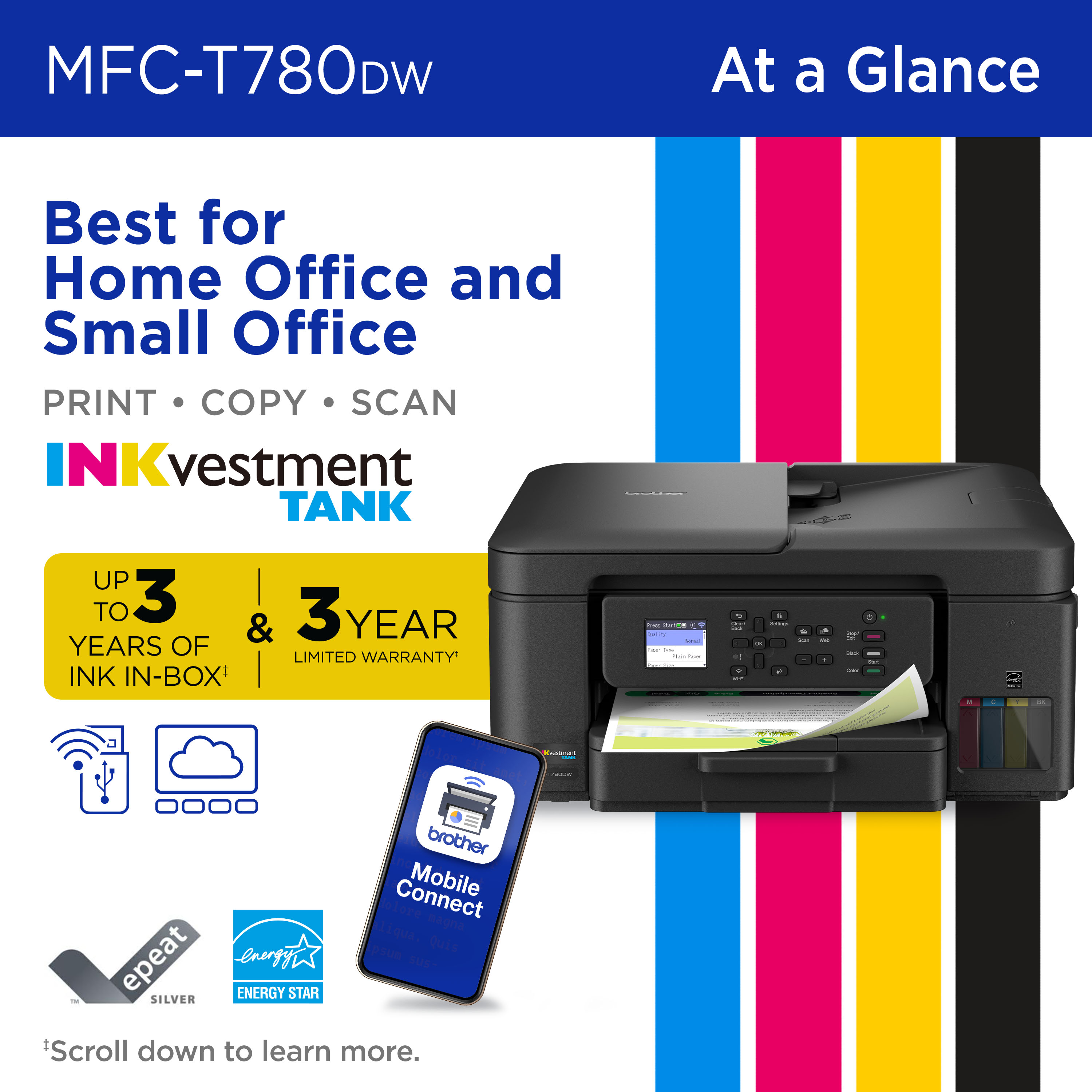 Brother INKvestment Tank 780 Wireless Color Inkjet Printer photo 3