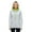 Ice Fleck/ Ne Gr, variant on J America JA8616 Ladies Cosmic Contrast Fleece Hooded Sweatshirt