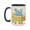 Black, variant on 15oz "No Worries" Ceramic Mug – Cheerful Quote Coffee Cup with Smiling Emojis & Clouds