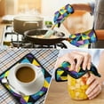 thumbnail image 4 of Modern Art Geometric Kitchen Oven Mitt and Pot Holder Sets 4 Pcs for Baking, Cooking and Grilling, Heat Resistant Up To 392 °F, 4 of 7