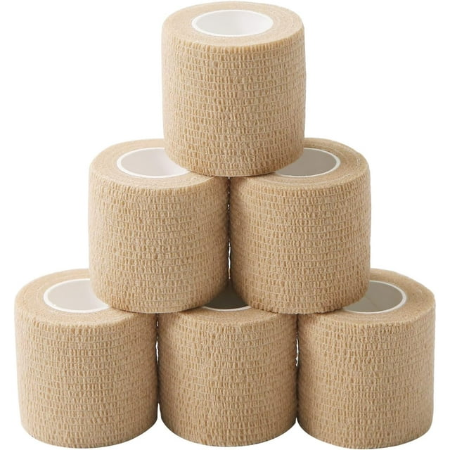 6 Pack Athletic Lifting Tape, 2” × 8 Yards Premium Adhesive Tape for