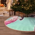 thumbnail image 4 of Salouo Cats On Broomstick Christmas Tree Skirt 48" Farmhouse Christmas Decorations Snowman Xmas Tree Skirt Tree Mat for Holiday Party Decor, 4 of 8