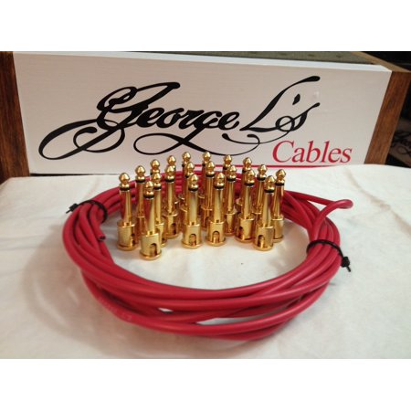 George L 155 Pedalboard Effects Cable Kit XL .155 Red / GOLD - 20/20