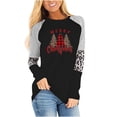 thumbnail image 2 of Puntoco Moda Mujer Cuello Redondo Manga Larga Estampado Casual Camiseta Blusa Puntoco Puntoco-2060, 2 of 5