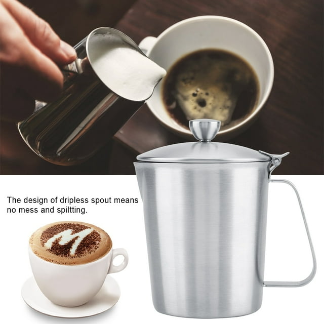 Multifuctional Espresso Steaming Pitcher, Polishing Hand-Held Stainless Steel Milk Frothing Pitcher, For Milk Coffee