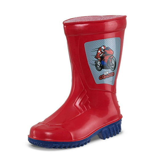 Unisex Little Kids Rain Boots PVC | Waterproof | Lightweight | Girls Boys (Kangaroo Red 7)