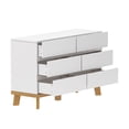 thumbnail image 7 of 6-Drawer Dresser,White Double Dresser,Wood Storage Cabinet for Living Room,Chest of Drawers for Bedroom,White02, 7 of 7