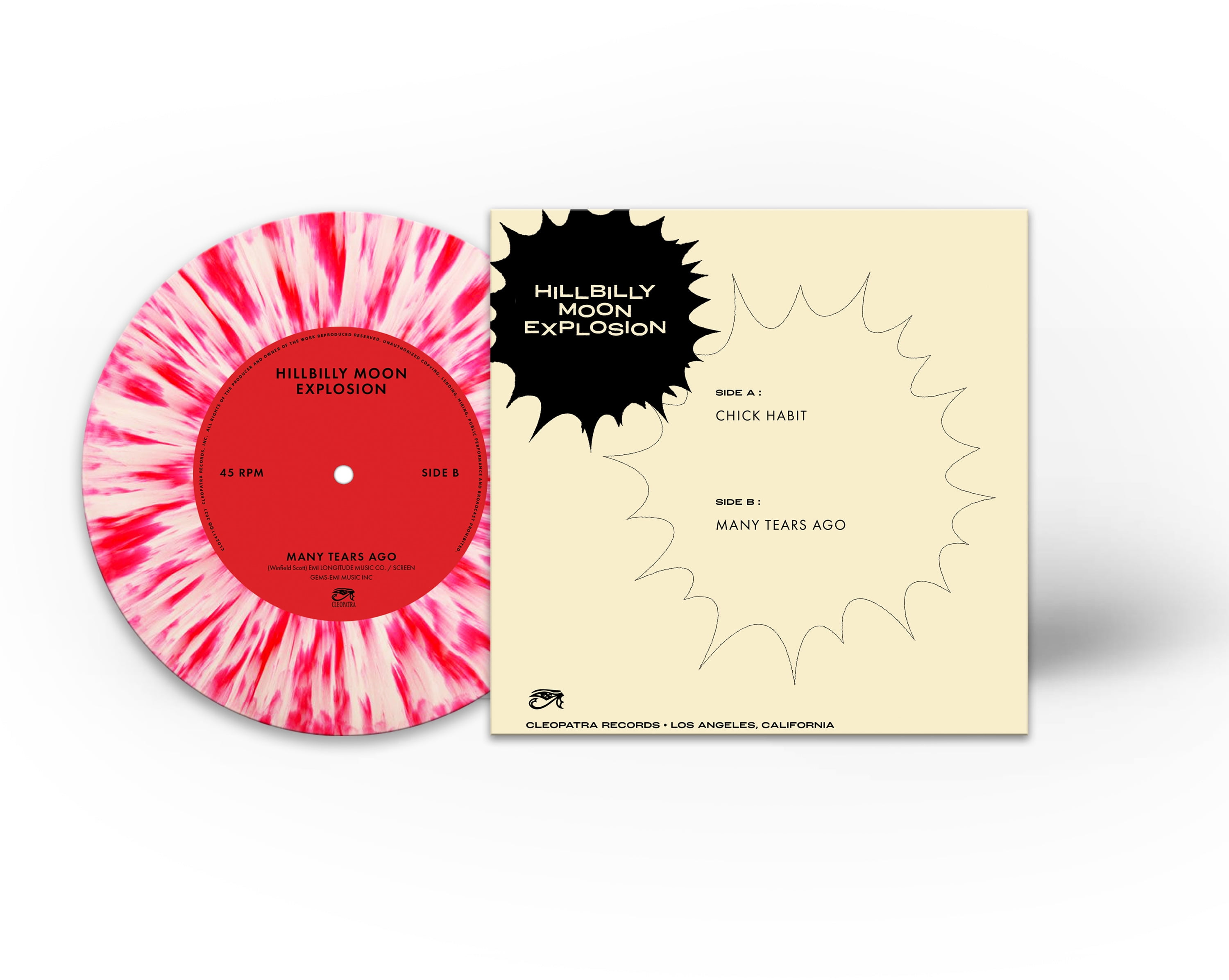 HILLBILLY MOON EXPLOSION Red Vinyl 7inch Flying High Moaning