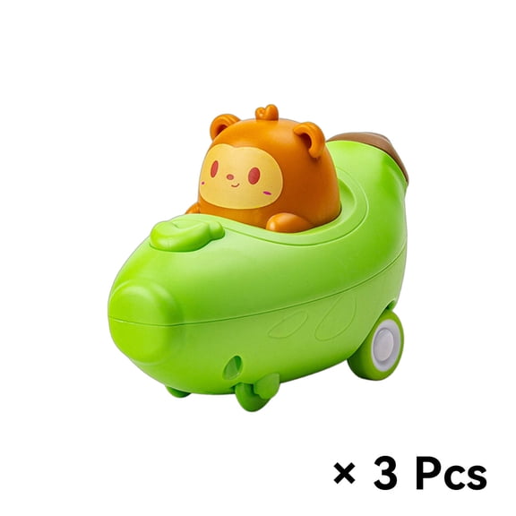 BESTSKY 3Pcs Toddler Cars Inertia Back Design Car Game Various Styles Boy Gifts Green Style 2