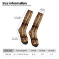 thumbnail image 3 of Womens Wood Grain Print Knee High Socks Comfy Thermal Boot Long Socks, 3 of 7