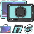 thumbnail image 2 of Case for Samsung Galaxy Tab S10+ Plus 2024/S9 FE+ Plus 12.4 inch, 360 Rotating Stand Handle Pencil Holder Shoulder Strap Heavy Duty Shockproof Cover, Sky Blue PC, 2 of 7