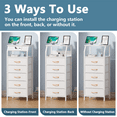 thumbnail image 3 of TYDIMOR Tall Dresser for Bedroom, 5 Drawer with Charging Station, White, Ideal for Adults, 3 of 8