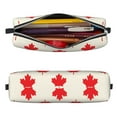 thumbnail image 2 of Fotbe Happy Canada Day Pattern Leather Pencil Case, Pencil Pouch with Durable Zipper, Compact and Stylish Organizer for Stationery, Art Supplies, Travel Essentials, 2 of 7