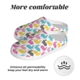 thumbnail image 6 of Lsque Colorful Rabbit Pattern Womens Comfort Cotton on Scuff With Memory Foam and Anti-skid Sole Slipper-44/45, 6 of 7