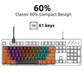 thumbnail image 3 of HXSJ V900 RGB Mechanical Keyboard  61-key Gaming Keyboard   Blue Switches  Durable and Compact Design  Various Lighting Modes  Ergonomic and User-centered  for Windows, 3 of 7